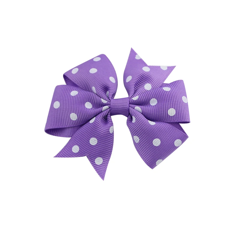 Polka Dot Grosgrain Ribbon Bows with Alligator Clip Kids Girls Colourful Bow Tie Hairpins Headwear Hair Accessorises (5)