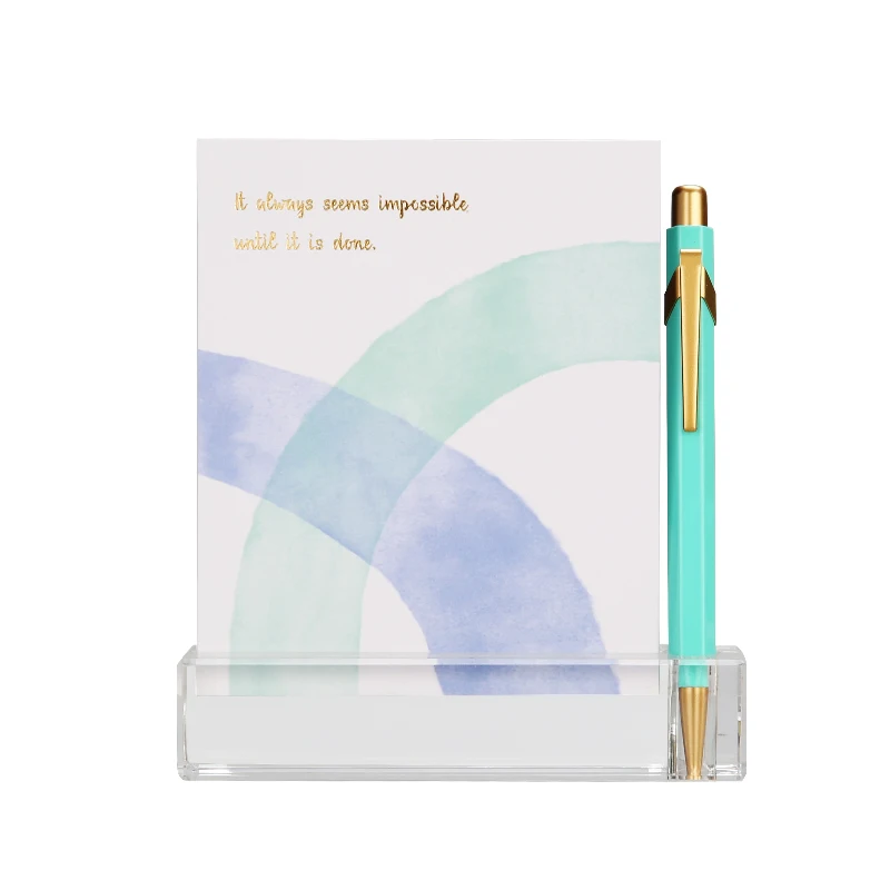 

Never Watercolor Collection Cards Set Desktop Calendar Schedule Foil With Gel Pen Acrylic Base Creative Gift Office Stationery