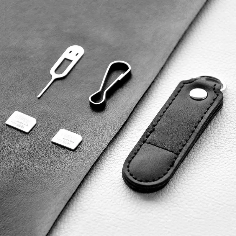 Сумка для хранения Micro SD TF карта памяти держатель PU кожаный чехол Извлечение Pin прочный