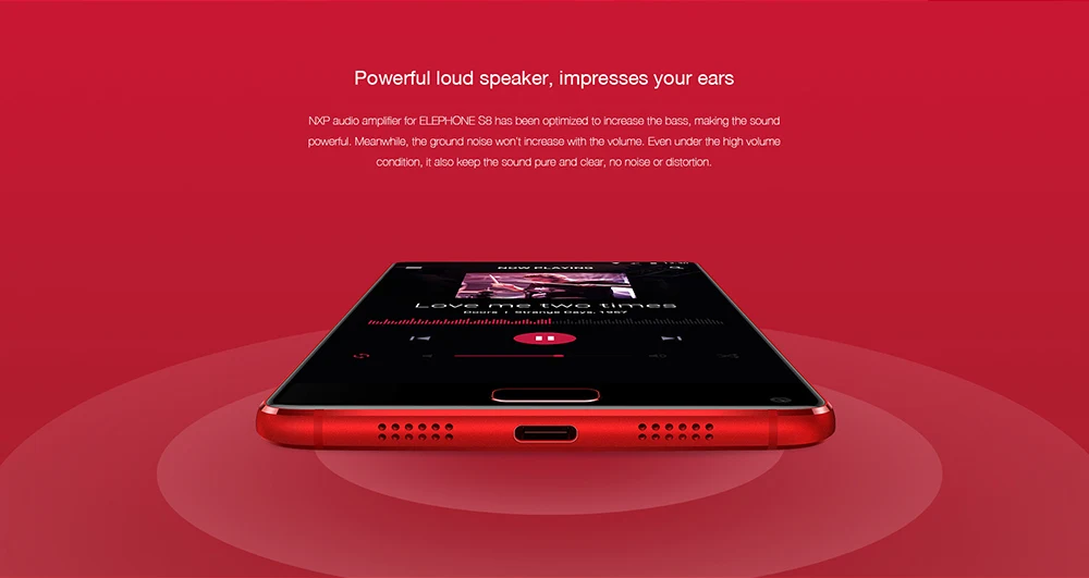 Elephone S8 4G Phablet Android 7.1 6.0 inch 2K Screen Helio X25 Deca Core 2.5GHz 4GB RAM 64GB ROM 21.0MP Rear Camera Front Fingerprint Scanner