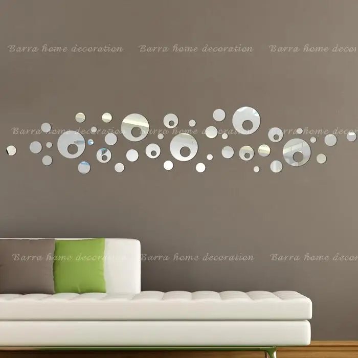 3D mirror wall stickers Decorative large wall mirror circle and rounds