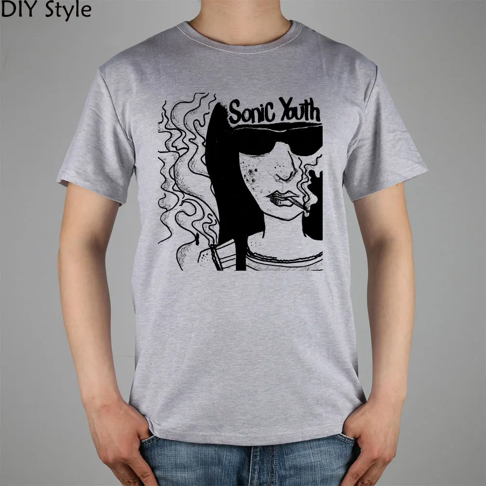Sonic Youth футболка Топ лайкра хлопок мужская новый дизайн высокое качество|designer mens t