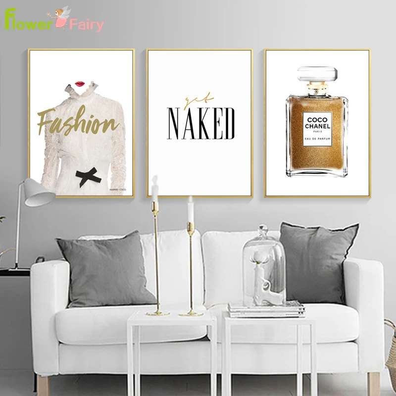 White Feather Sculpture Wall Art Canvas Painting Fashion Art Nordic Poster Wall Pictures For Living Room Perfume Decor Unframed