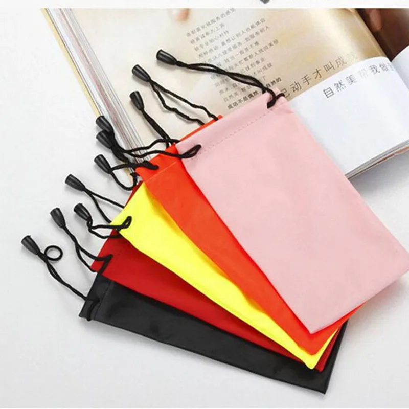 10 pcs/lot DIY Watch Phone Glasses Case Soft Waterproof Cloth Sunglasses Bag Pouch Eyeglasses Cases Mixed Colors | Аксессуары для