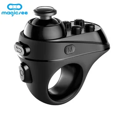 Magicsee R1 Mini Ring Bluetooth 4.0 Rechargeable Wireless VR Remote Game Controllers Joystick Gamepad for iphones Android Phones