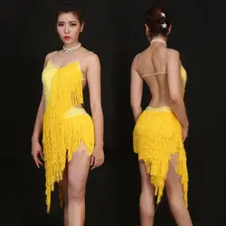 2018 латинское платье для девочек, сексуальная юбка с кисточками, танцевальная одежда для детей, новейшая красота, детские Студенческие
