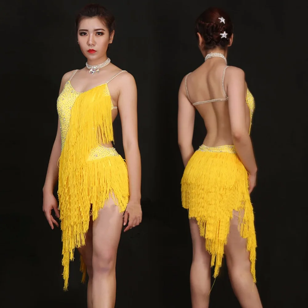 

2018 Girl Latin Dress Sexy Tassel Skirt Dancewear For Children Newest Beauty Kid Student Schoolgirl Ballroom Dance Costumes 1191