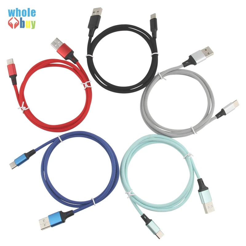 100 шт/лот USB кабель для передачи данных для IPhone 8Pin Micro usb type C зарядный кабель для Xiaomi samsung прямой плетеный кабель для быстрой зарядки