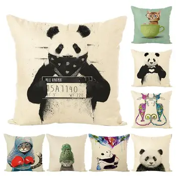 

Boxing Cat/Panda Soft Pillow Case Cushion Cover Sofa Car Home Cafe Decoration