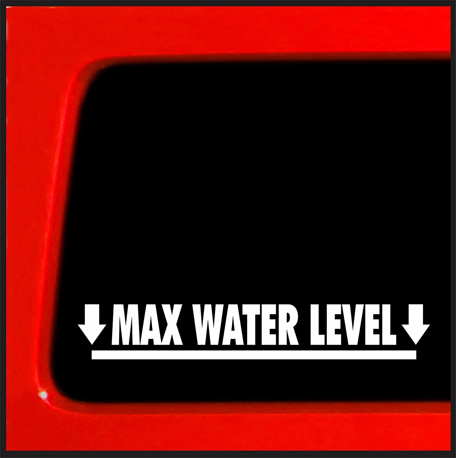 

Max Water Level - sticker for window 20x3cm