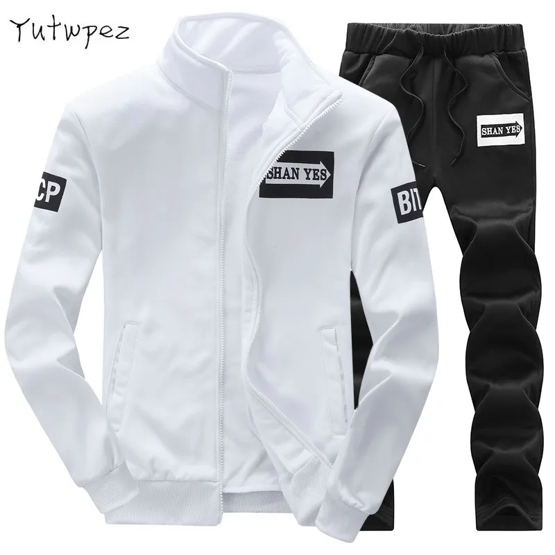 

Tracksuit Men 2019 New Brand Clothing Sweat Homme Slim Fleece Men's Sportswear Hoodie Men Sweatshirt Zipper Moletons Masculino