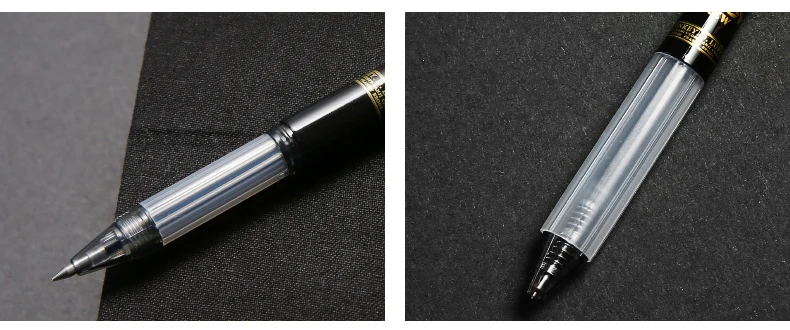 Conjunto de Caneta de Gel de Peça Ponta de Bala Canetas de Escritório Artigos de Papelaria Tinta Preta 0.5mm Plástico Rápido Seco Líquido-tinta Material Escolar m & g um 4 Canetas de gel