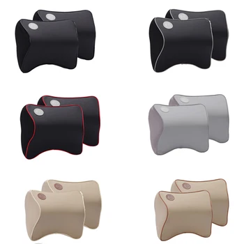 

2pcs Car Headrest Memory Foam Seat Head Neck Pillow Auto Seat Massage Cushion for BMW Citroen Dodge Dacia Fiat Ford Car Styling