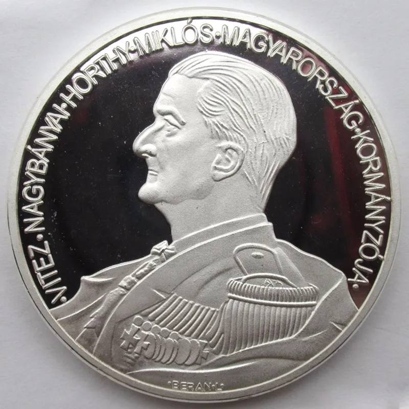 Король Миклош Хорти Венгерская Серебряная пластина медаль МОНЕТА памятная монета Сувенир Металл ремесло