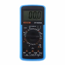 DT-9205A LCD Digital Multimeter Electric Handheld Tester Meter AC DC Electrical Instruments Tools zeast vc97 digital multimeter 3 3 4 capacitor frequency tester meter professional electric leads instruments lcd probe