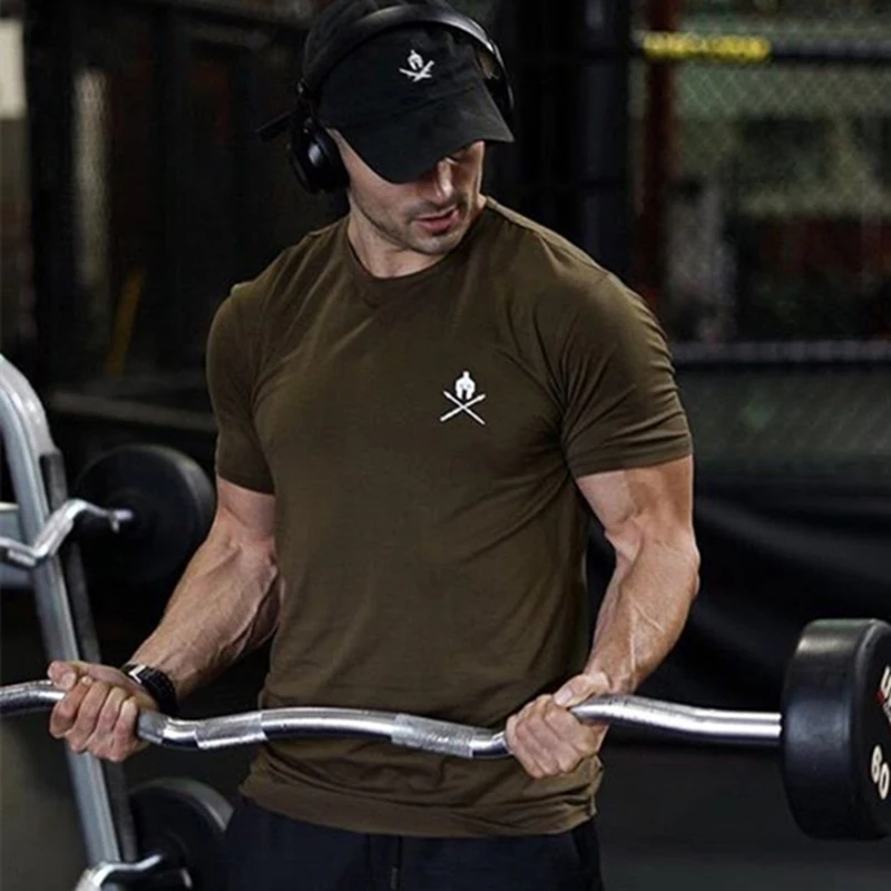 gyms t shirt Fitness men Casual Tee (9)