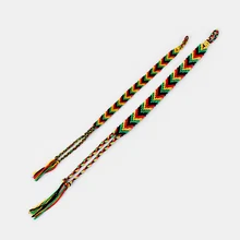 5 шт. раста макраме ручной работы завязанный хлопок шелк тканый браслет дружбы