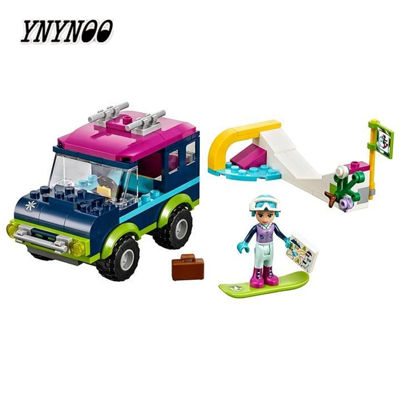 

YNYNOO 10728 144pcs Girls Friends Ski Resort Off-road Vehicle Building Block Compatible 41321 01049 Brick Toy gift