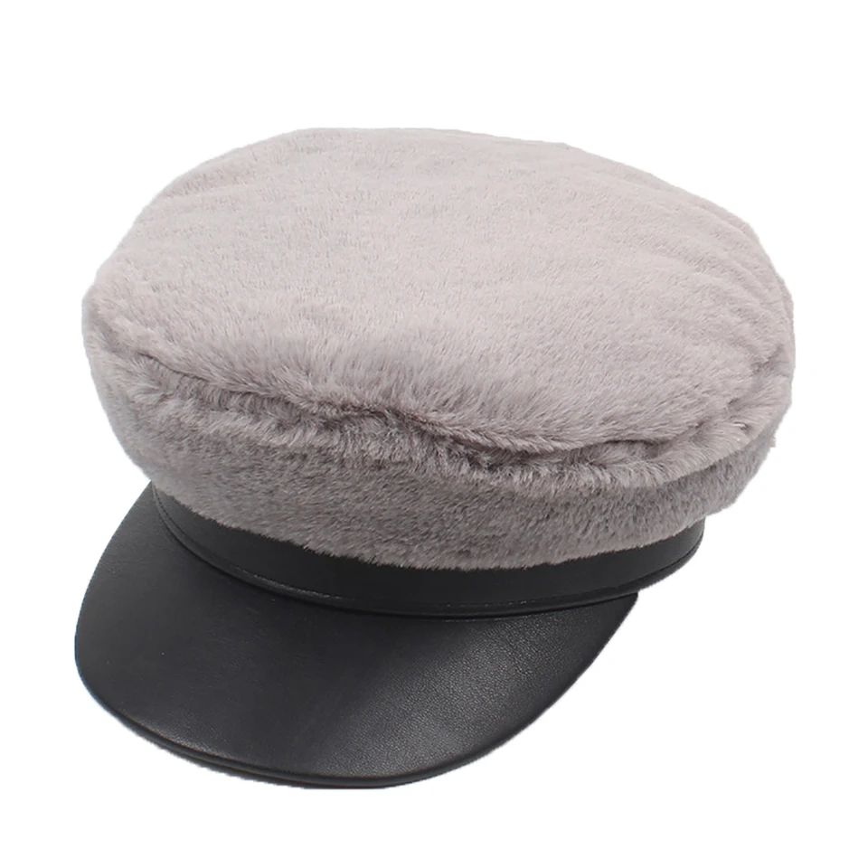 Модная Меховая военная шапка, шапка, роскошный бренд, женские зимние теплые темно-синие шапки для женщин, женская кепка с якорем из искусственной кожи