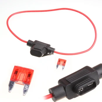 

1PC 10A Waterproof Power Socket Mini Blade Type in Line Fuse Holders With 10A Fuse Car Replacement