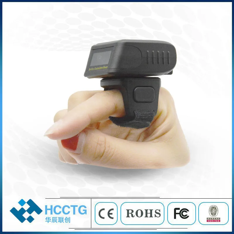 Anel de Dedo Leitor de Código de Barras Bluetooth sem Fio Scanner de Código de Barras para o Inventário Mini Cmos Interface 2.4g Terminal Pos qr 1d 2d S03 7 de Barras QR 1D 2D S03 CMOS