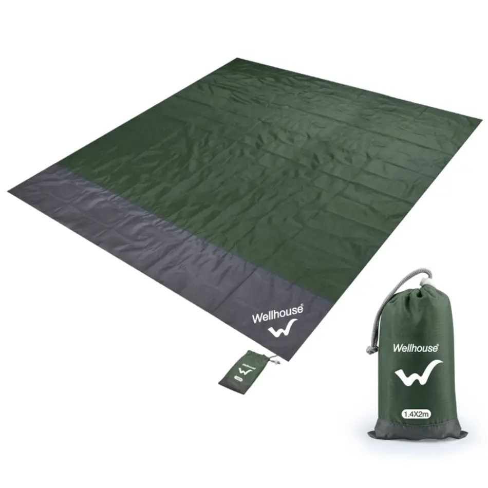 Водонепроницаемый Пляжный коврик, одеяло, открытый портативный коврик для пикника, коврик для кемпинга, подушка для туризма, кемпинга, наземный коврик, матрас - Цвет: Армейский зеленый