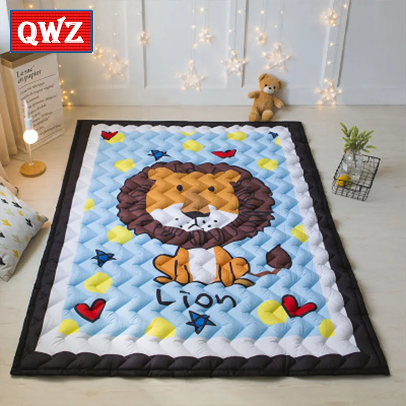 

QWZ Comfortable soft padded baby palying mat, baby sleeping mat playing giraffe monkey, etc. Animal cartoon decorative game pad