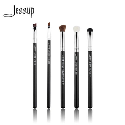 Jessup кисти 5 шт. набор кистей для макияжа maquiagem profissional completa угловой лайнер кисть для теней T302 - Handle Color: T302