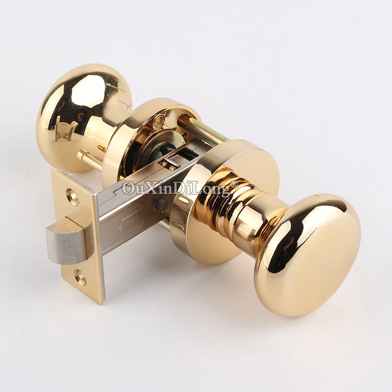 

Luxury European Mute Door Lock Set Interior Entry Living Room Bedroom Bathroom Round Backdrop Door Lock 7 Colors for Choose