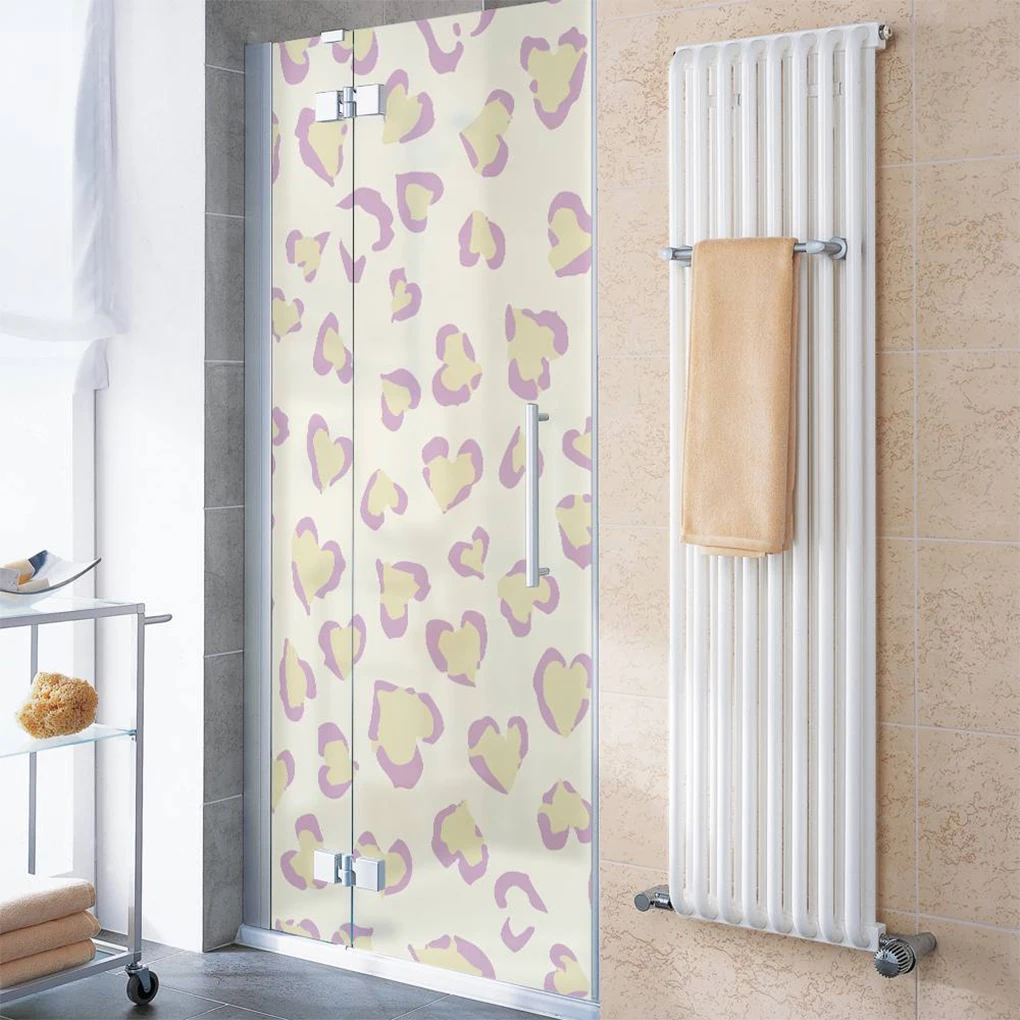 Lepoard Window Door Glass Stickers Glass Sliding Door Bathroom Window