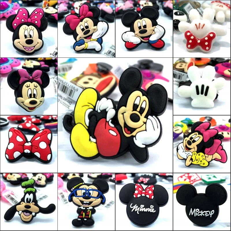 

1pcs Mickey Minnie High Imitation Cute Cartoon Shoe Charms Decor Buckles Accessories Fit for Croc JIBZ Bracelets Kids Gifts