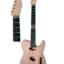 Новая высококачественная, незаконченная электрогитара, тело+ шея, роза, деревянная доска, красное дерево, модель тела