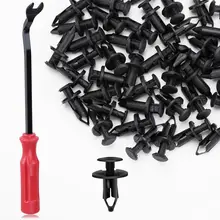 100 шт. зажимы автомобильного крыла с заклепками+ " нажимная планка крепежная отвертка для снятия крепежа инструмент для Honda для Polaris Sportsman Rangers Rzr