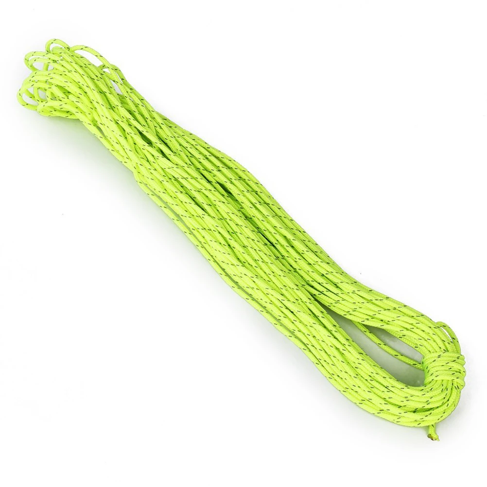 

20M Reflective Cord Guy Rope for Camping Awning Tent 3.5mm (Fluorescent Green)