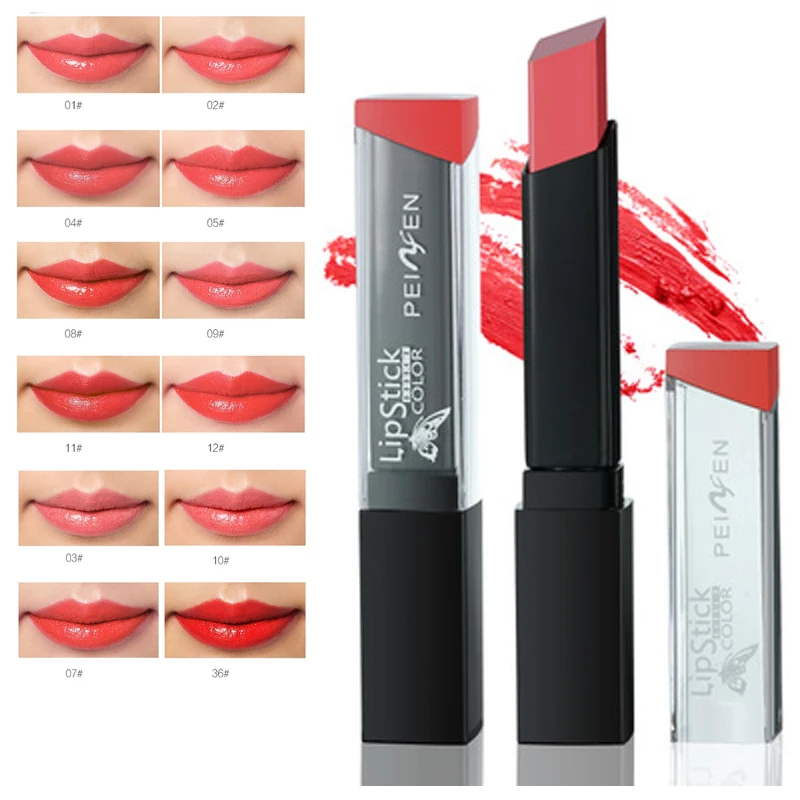 

PNF Hot brand Waterproof lipstick long lasting moisturizing lipstick pen lip Color makeup Women 12 colors P8009