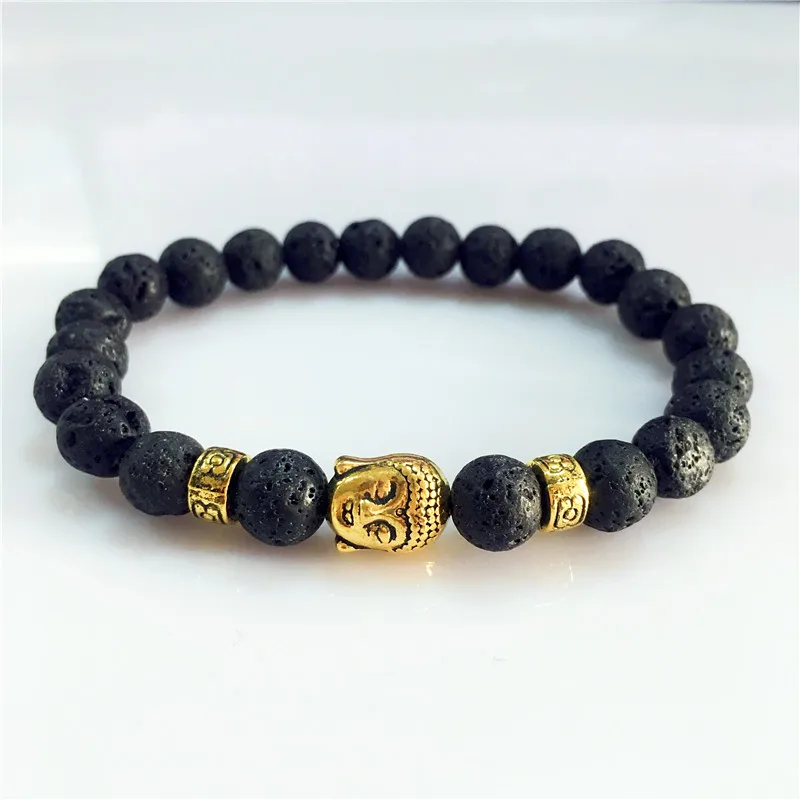 Auyikk Buddha Bracelet Beads Pulseira Masculina Men Jewelry Bracelets For Women Bileklik Elastic Bijoux Jonc Wristband Fashion Jewelry