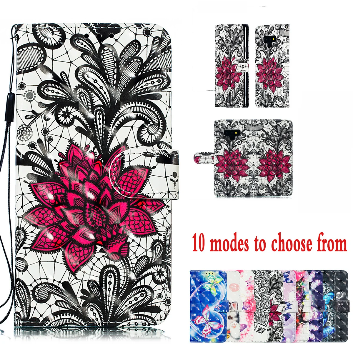 

Cute Leather for Samsung Galaxy A9 2018 Protective Leather Fundas Samsun S10 Lite Plus S9 Plus Whit Card Wallet Note9 Mobile Cas
