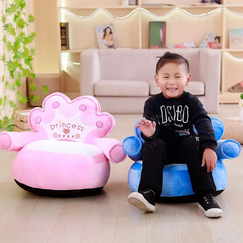 

Big Cartoon Children's Small Sofa Baby's Small Sofa Crown Mini Sofa Chair Lazy Person Tami Single Sofa