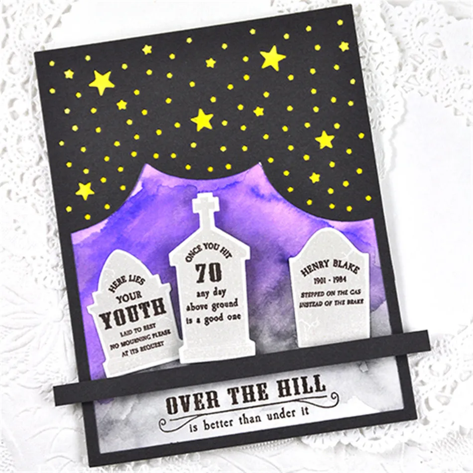 

YaMinSanNiO Starry Sky Metal Cutting Dies Scrapbooking for Cards Background Making Decoration Crafts Embossing Paper Dies New