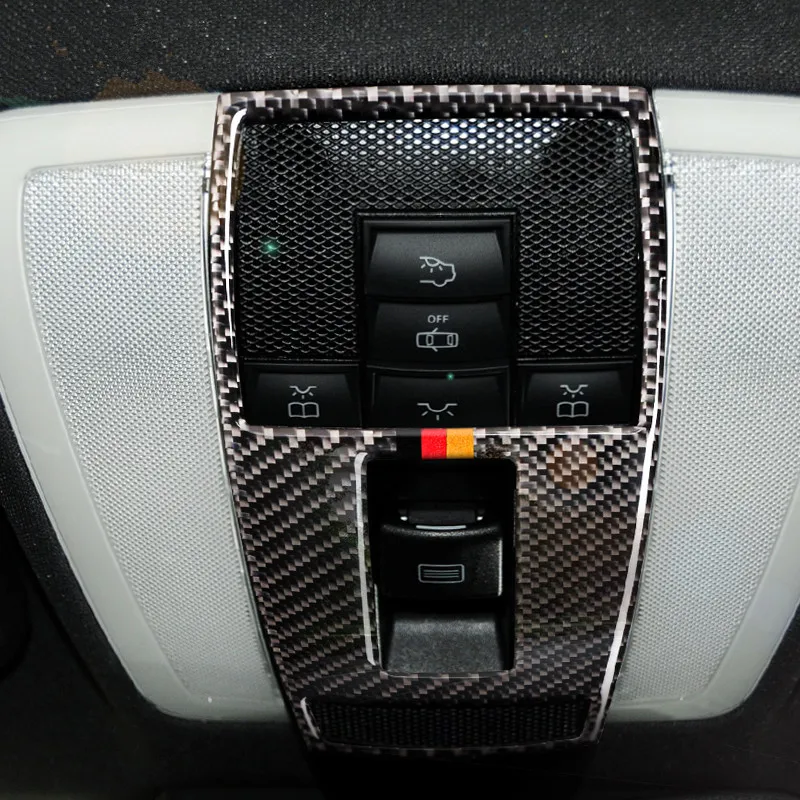 Накладка для лампы для чтения из углеродного волокна для Mercedes Benz GLK X204 2008- Аксессуары для салона автомобиля