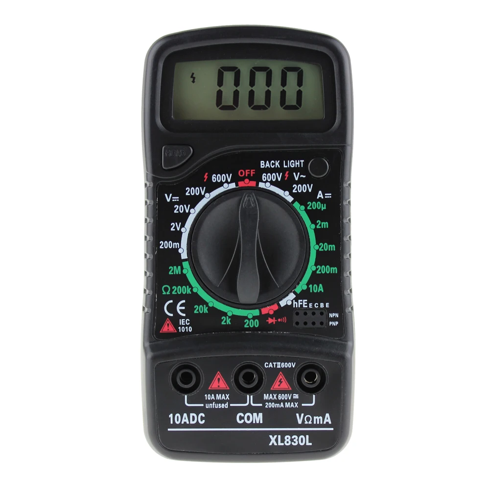 XL830L Multimeter Digital AC DC Tester Voltage Measurement Ohm Current