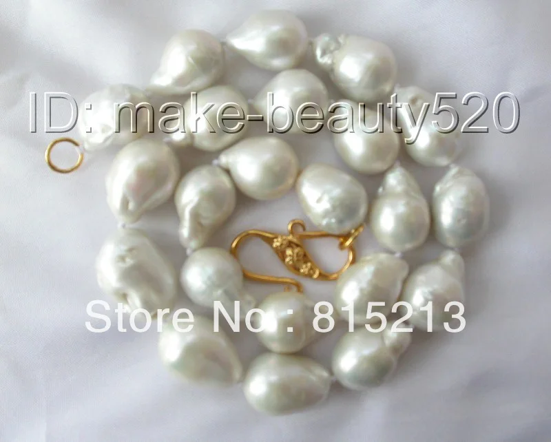 

ddh001324 stunning big 20mm baroque white reborn keshi freshwater pearl necklace 28% Discount
