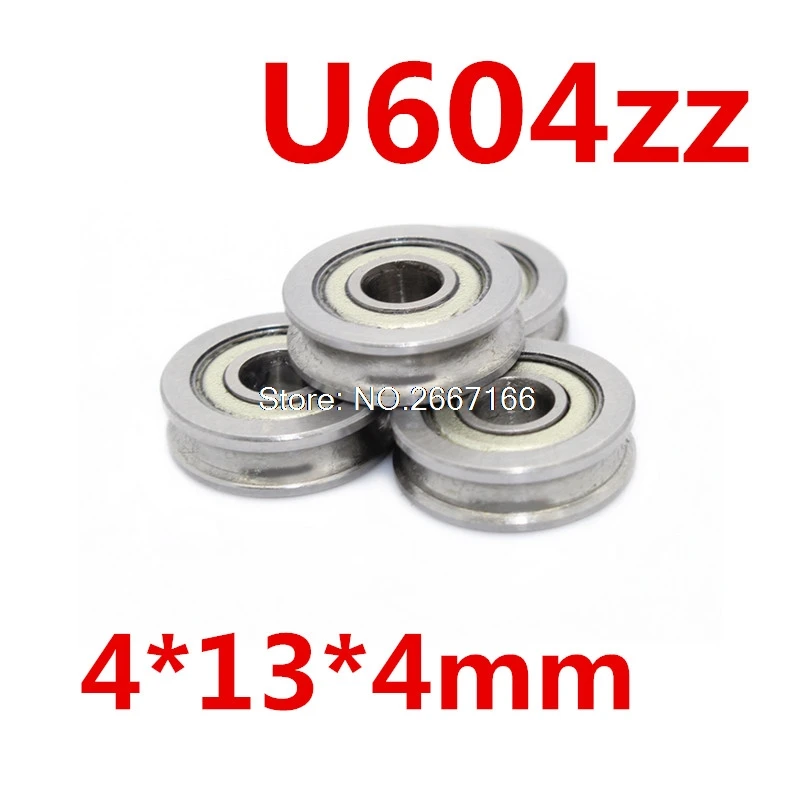 U604zz szu4-13 604uu U Groove радиальный подшипник 4x13x4 мм прогулки направляющая подшипники для 3d принтер