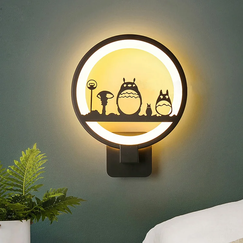 

AC85-265V Modern Acrylic Wall Light Creative Simple LED Wall Lamps Bedroom Living Room Dining Room Corridor Black Sconce Decoran