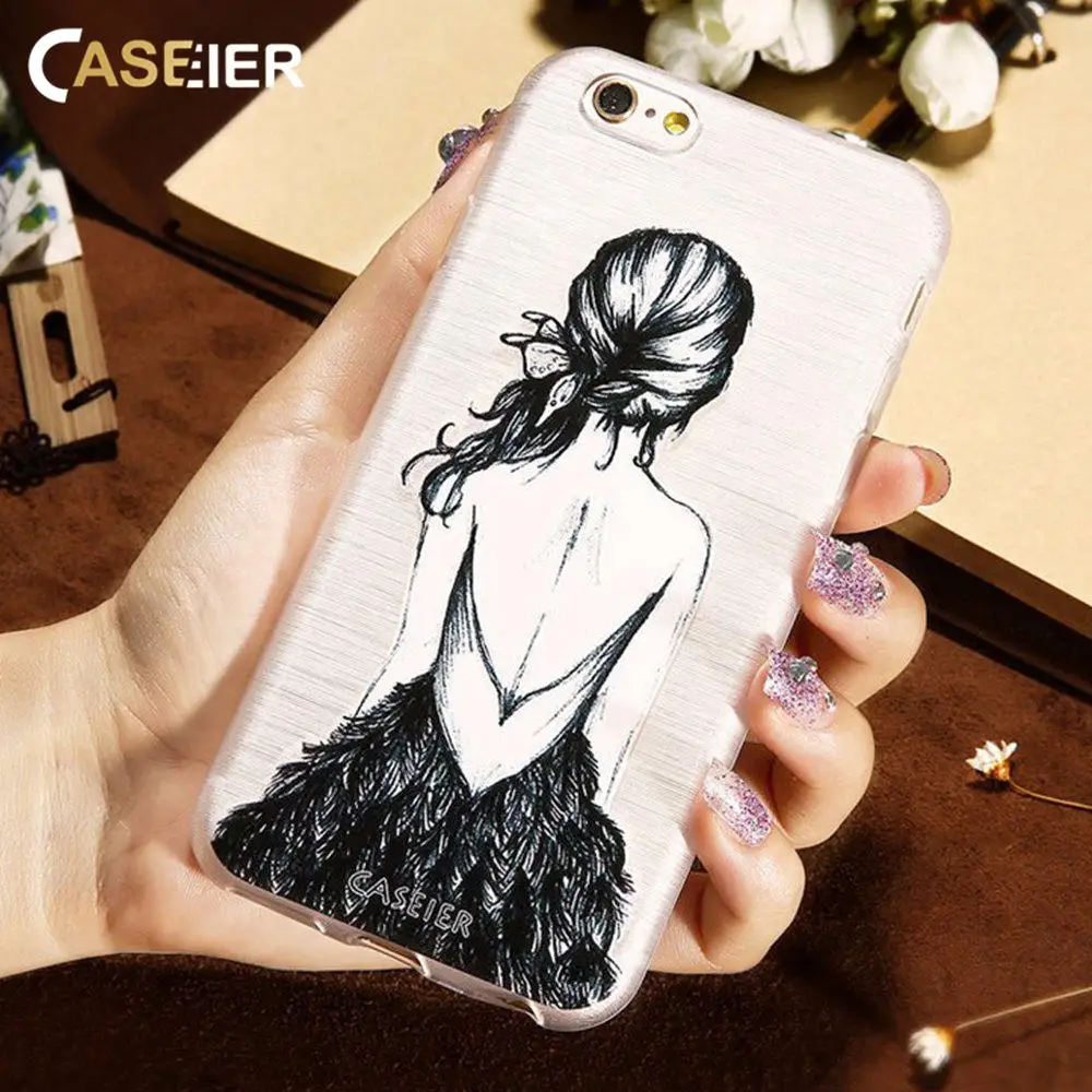 

CASEIER Elegant Ballet Phone Case For iPhone 5s SE Cases Soft Silicone Cover For iPhone 5 6 6s 7 8 Plus Sexy Funda Capinha