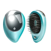 1Pc Electric Ionic Hairbrush Mini Hair Brush Comb Electric Vibration Hair Scalp Massager Brush Perfect Hair Scalp Treatments(Gre portable electric ionic hairbrush takeout mini hair brush comb massager small