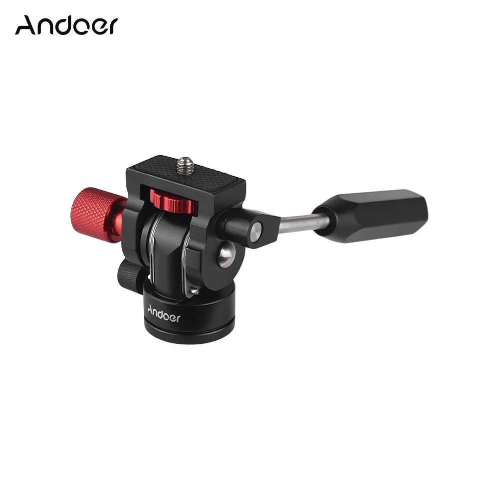 

Andoer Professional Aluminum Alloy Mini Phone Video Tripod Head Video Tripod Action Fluid Drag Pan Head for Phone Photography