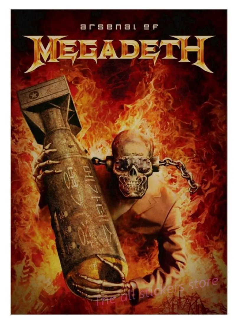 Megadeth плакат. Рок-арт постер ретро ностальгия крафт-бумага декоративная живопись постер стикер стены/6045 - Цвет: 25
