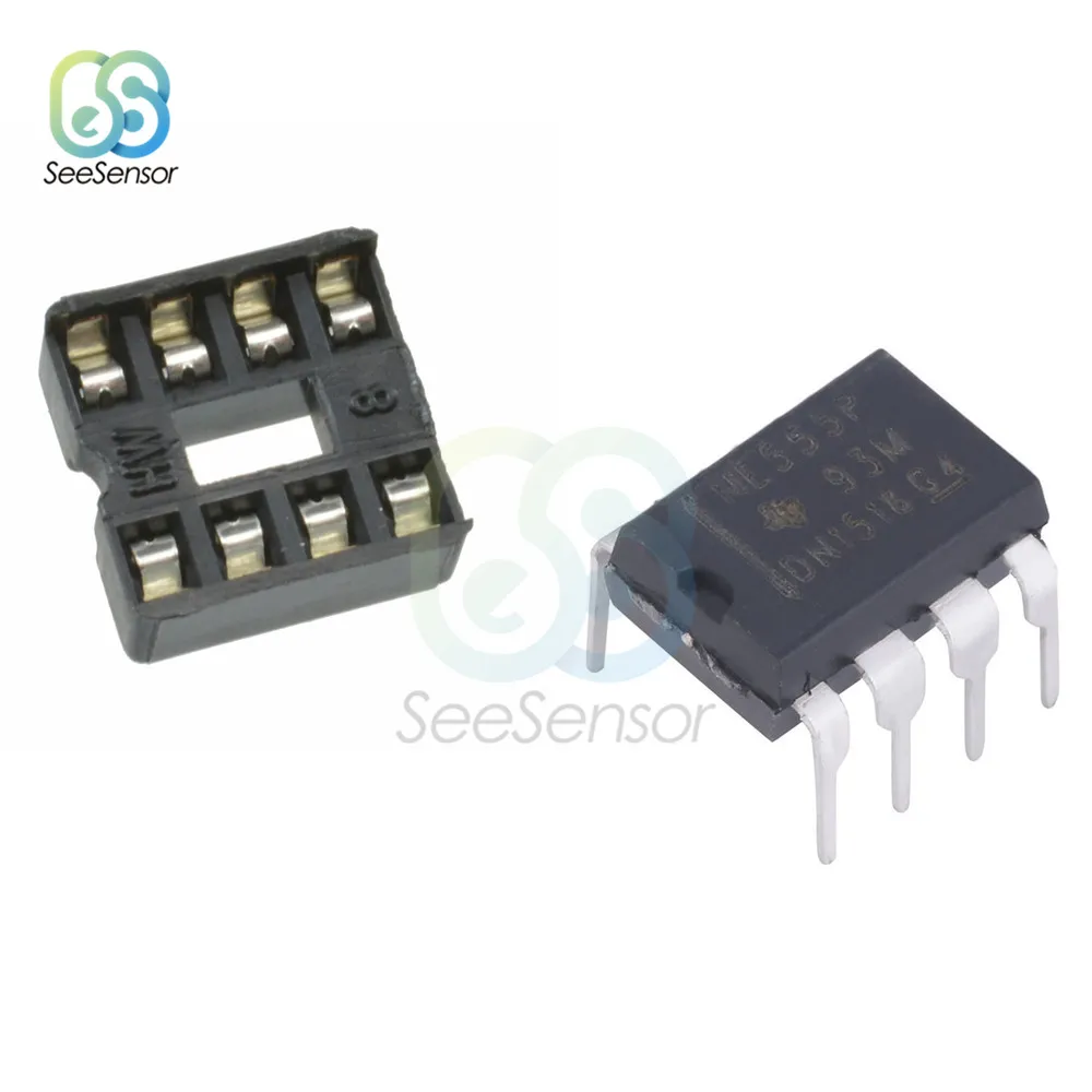 

20Pcs NE555 Timers 8 Pin DIP Sockets Set 10Pcs Each DIY Electronic for Arduino Adapter Solder Type