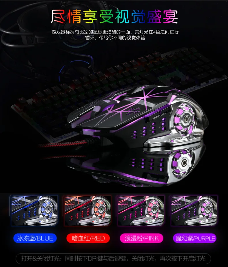 V3 профессиональная игровая мышь 3200 dpi регулируемые проволочные оптические светодиодный компьютерные мыши USB кабель Бесшумная мышь для портативных ПК